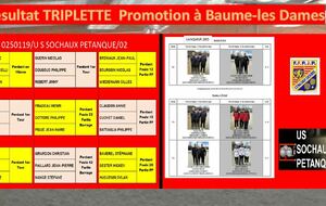 Résultat Triplette Promotion